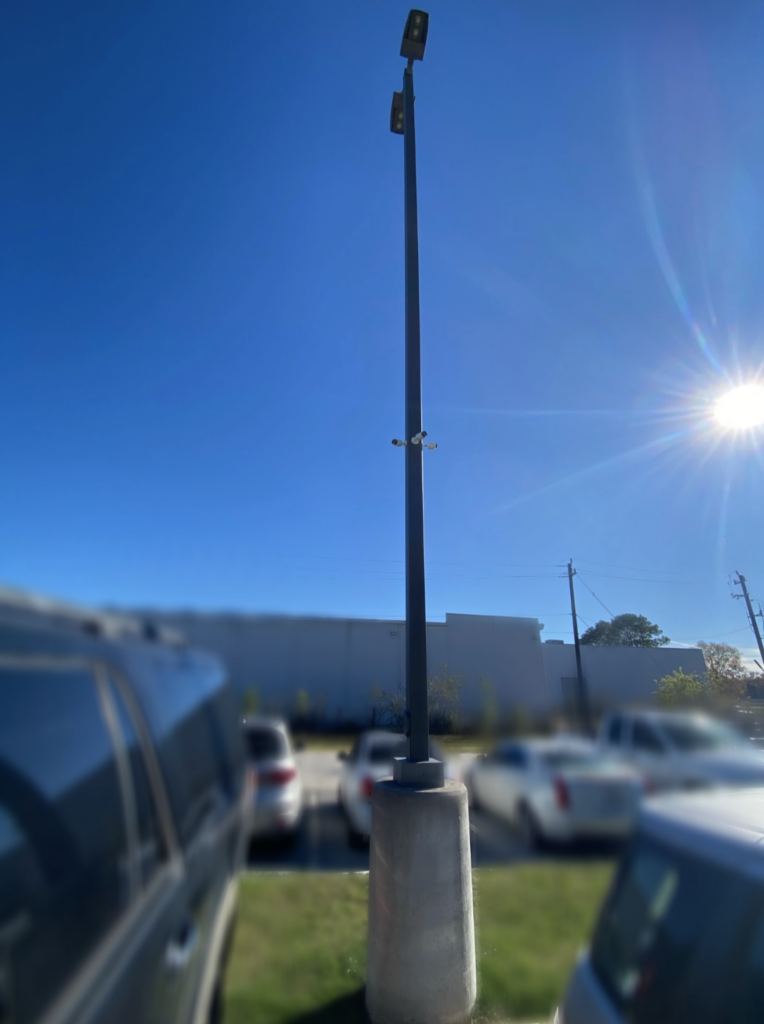 Streetlight pole base